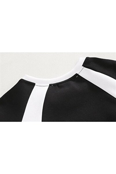 Touz Світшот Kut Kut Devil Too Was Printed Line Detail Unisex Oversize Crew Neck Black Толстовка