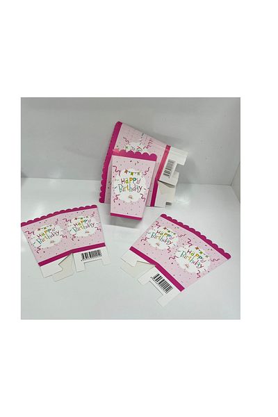 kidspartim Pink Happy Birthday Corn Box