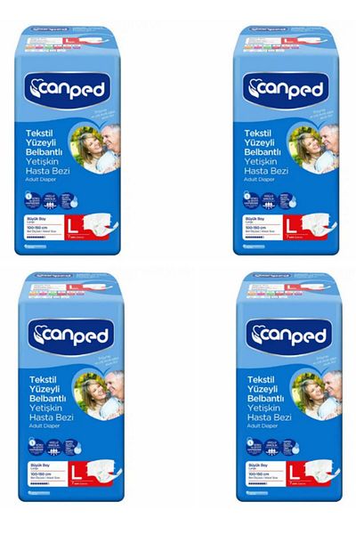 Canped Adult Large Large Patient Diapers with Waistband 28 Pieces of 4x7