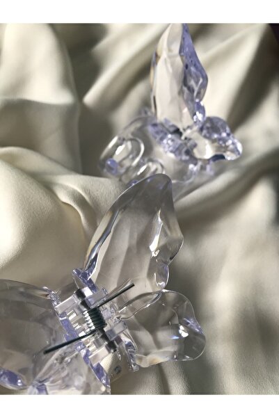 Miju co مشبك الفراشة - مشبك مزلاج الفراشة - مشبك مزلاج شفاف