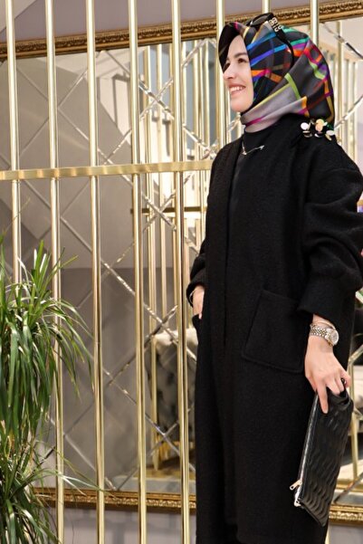 MODA MAÇKA PARK KADIN BUKLET KUMAŞ STANDART BEDEN ÖNÜ AÇIK KEMERLİ GİY ÇIK
