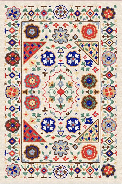 Rugs Modern Halı Декоративен килим Мира с многоцветен дизайн на традиционни м...