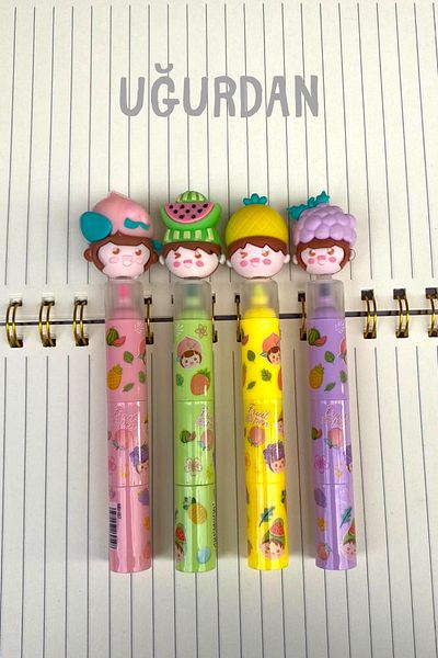 NaSaDAN 3 Colors Fruit Girl Headed Highlighter 1 Piece