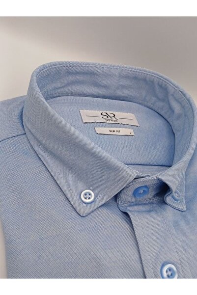 SÜVARİ UZUN KOL SLIM FIT ÖRME GÖMLEK