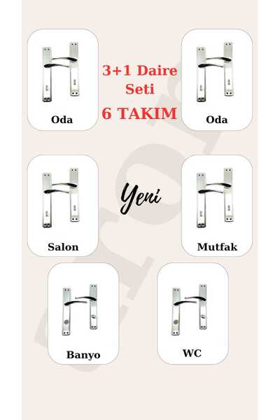 ARON (6 SETS) Sofuoğlu Lerzan Plato Mirrored Nickel Satin (2 1) Flat Set (4 R...