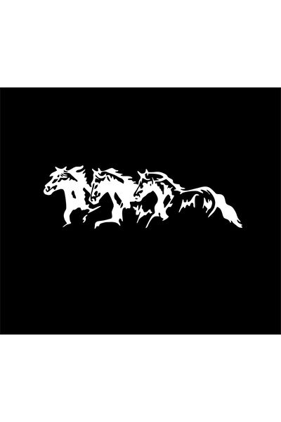 Birim Matbaa 25x8 cm RUNNING HORTS AUTO Sticker Label