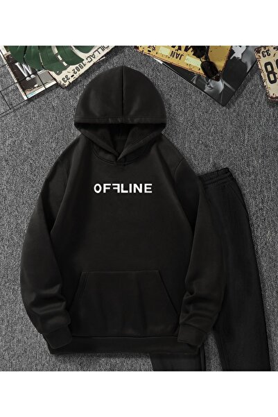 belean Unisex τυπωμένο σετ φόρμας Jogger εκτός σύνδεσης