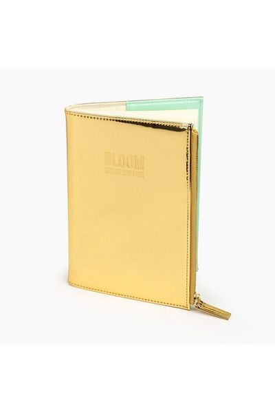 Pyrus Gold Zippered Notebook080290 /