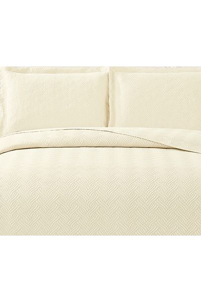 Royal Home Beyoğlu Soft Double 3 Piece Bedspread Set Cream