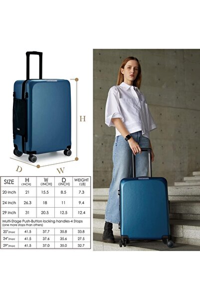 Bagist GM200023 PREMİUM BUSİNESS POLİPROPİLEN ORTA BOY VALİZ