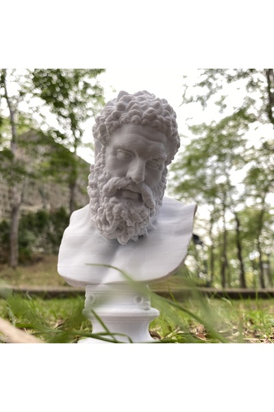 Root Made Herkül Büst Dekoratif Obje Kitaplık Dekor Hediyelik Biblo