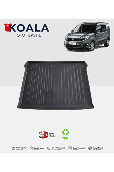 KoalaOtoTekstil Fiat Doblo (Easy) (5 Koltuklu Van) (2010-2022) 3d Bagaj Havuzu