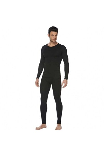 jilly jo Ανδρικό Μαύρο Θερμικό Σετ - Κάτω και Επάνω Σετ