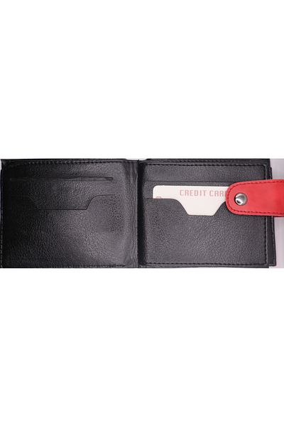 Astakos Men's Sports Classic Cut Vegan Leather Wallet with Zipper Pocket Card Holder Width 11x9cm