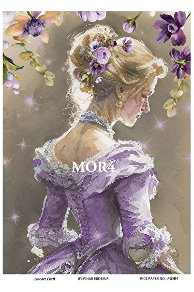 LİNEART Pirinç Dekopaj Kağıdı No:MOR04- 29X42cm