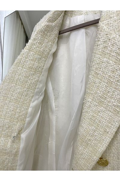 Özlem Albayrak butik Μπουφάν Tweed Blazer με υφή