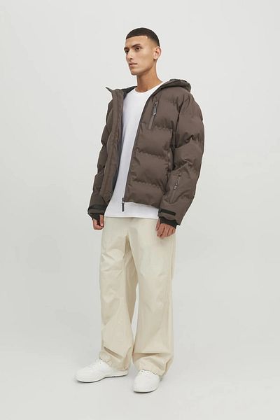 Jack & Jones معطف منتفخ بجيب بغطاء للرأس - سويب