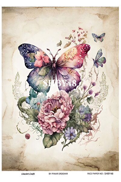 LİNEART ورق ديكوباج نحاسي - موديل SHBY48، 29x42 سم