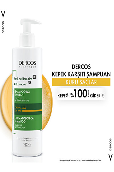 Vichy Dercos Anti Dandruff Shampoo - Kepek Karşıtı Şampuan 390ml