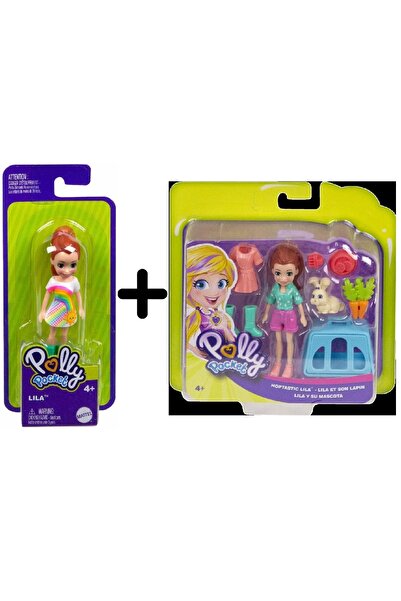 Polly Pocket Hayvan Dostu Seti + Polly Pocket ve Arkadaşları Figür - Lila-Gök...