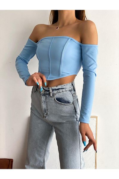 By Gecce Long Sleeve Zipper Crop