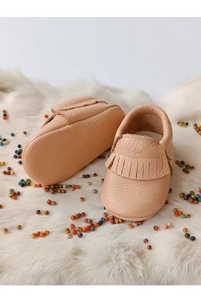 Hodore Rocco Yavruağzı Genuine Leather Baby Booties Moccasin