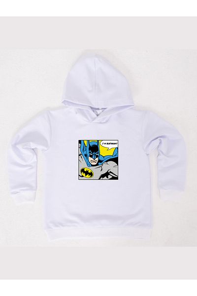 Batman εμπριμέ με κουκούλα βαμβακερό ύφασμα παιδικό φούτερ