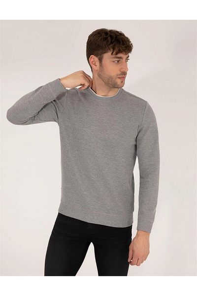Pierre Cardin Γκρι μελανζέ φούτερ ELİFSU BUTİKHOME