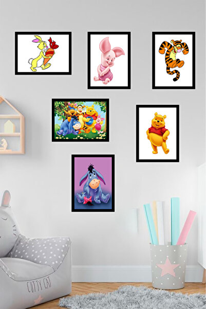 Optimum Design Set de pictură pe lemn cu tematică Winnie Poohh pentru camera ...