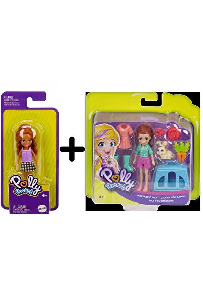 Polly Pocket Hayvan Dostu Seti + Polly Pocket ve Arkadaşları Figür - Esmer Mo...