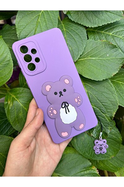 Aksesuarda Moda حافظة سيليكون متوافقة مع هاتف سامسونج A52 مع شكل الدبدوب اللطيف