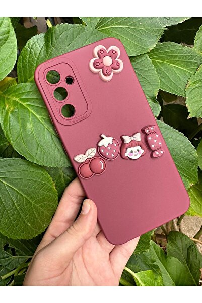 Aksesuarda Moda حافظة سيليكون متوافقة مع هاتف سامسونج A54 مع شكل الدبدوب اللطيف