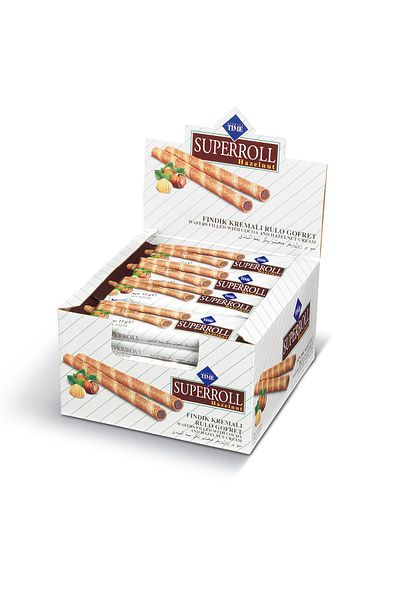 Çizmeci Time Superroll Hazelnut Cream Roll Wafer 15 Gr X 24 Pieces