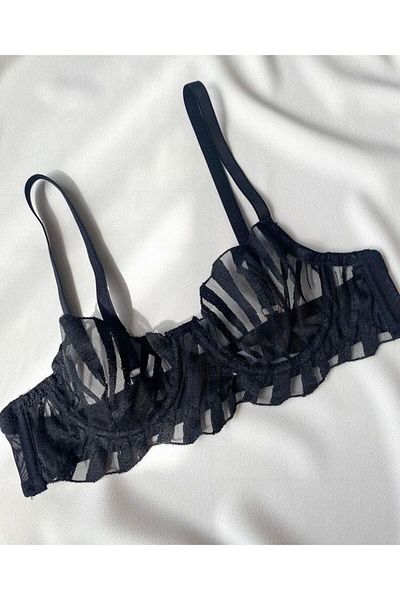 La Linaa Set de sutien chiloți cu model zebră pentru damă