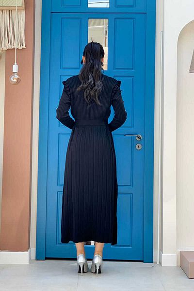 Bym Fashion 22204 Rochie Tricotaj Negru