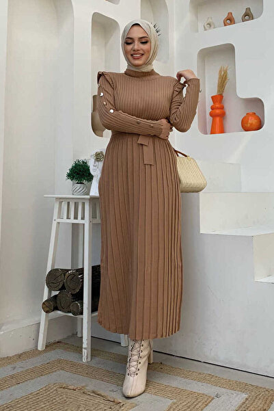 Bym Fashion Φόρεμα Tan Knitwear - Μοντέλο 22204