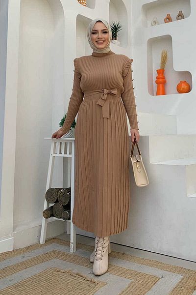 Bym Fashion Φόρεμα Tan Knitwear - Μοντέλο 22204