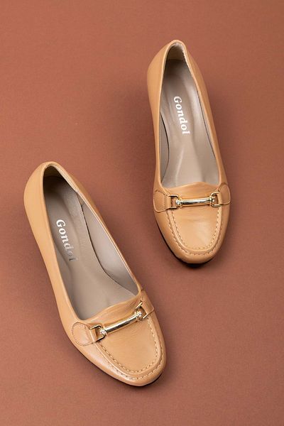 Gondol Genuine Leather Comfortable Classic Heeled Shoes Vdt.71