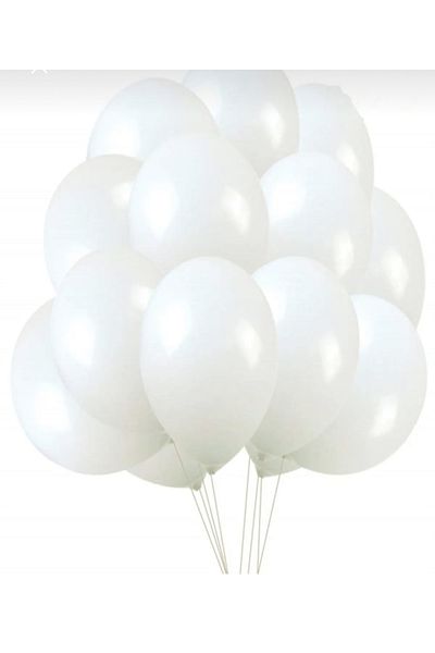 Yogi parti 10 white pastel Balloons