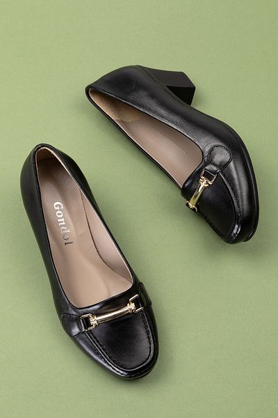 Gondol Genuine Leather Comfortable Classic Heeled Shoes Vdt.71