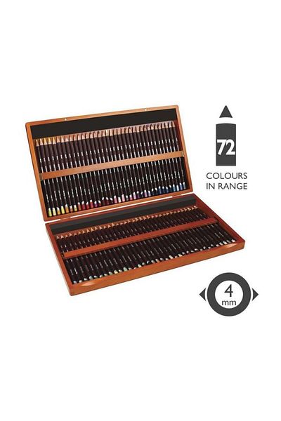 Derwent Coloursoft Crayons 72pcs Wooden Box