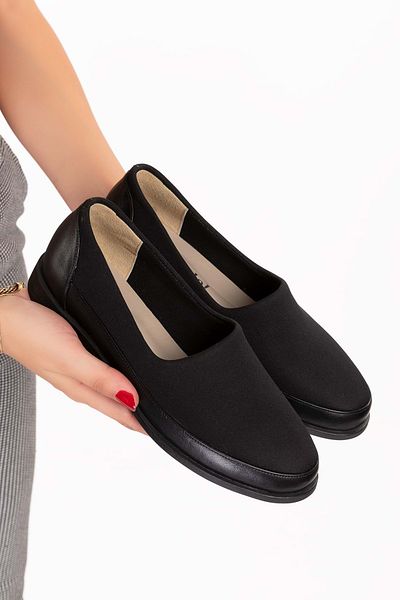 Gondol Pantofi casual Strecli din piele naturală vdt.190 Negru