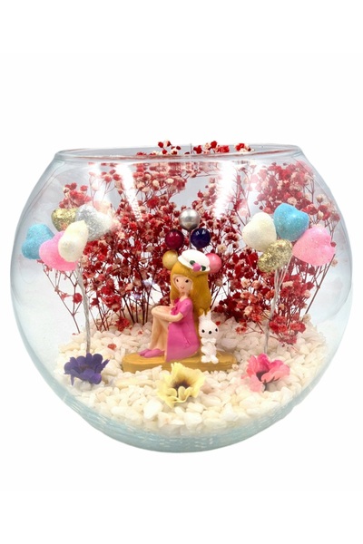 Çiçek Tasarım Sanatları Terrarium My Dear Friend Sweet Girl Globe Glass Jar