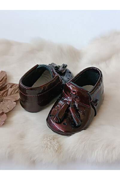 Hodore Axel Claret Red Patent Leather Genuine Leather Baby Moccasin
