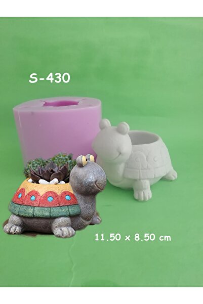 AnkaHobiMarket Kaplumbağa Saksı Silikon Kalıp.