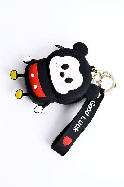 EUROMODA Popitli Black and Pink Colors Kids Wallet Accessory with Keychain and Bracelet