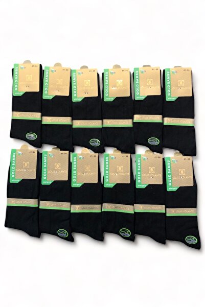 Louis Volante Erkek Bambu Likralı Mevsimlik Dikişsiz Soket Çorap 12 Çift