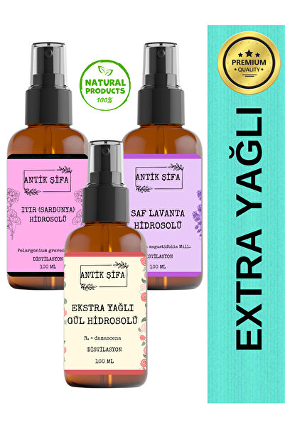 Antik Şifa Hydra-s.o.s Hidrosol Seti - Lavanta, Sardunya Ve Gül Suyu (3 X 100ML)