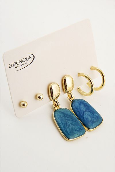 EUROMODA Specially Designed Stud Earrings with Pearlescent Enamel