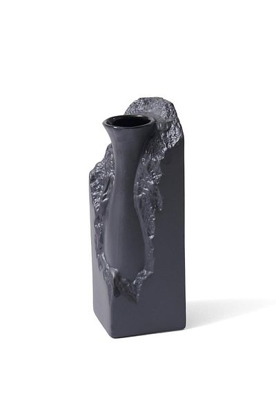 The Mia Κεραμικό Μαύρο Βάζο - Licia 9x9x26 cm